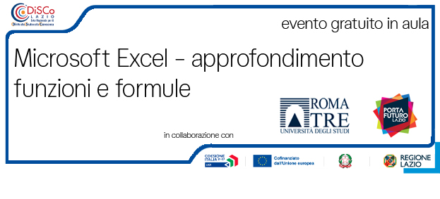 Microsoft Excel – approfondimento funzioni e formule